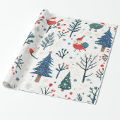 Whimsical Winter Weihnachtsmuster Geschenkpapier (Ungerollt)