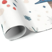 Whimsical Winter Weihnachtsmuster Geschenkpapier (Rolleneckpunkt)
