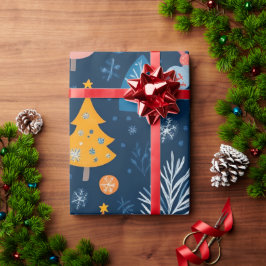 Whimsical Winter Weihnachtsmuster Geschenkpapier