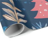 Whimsical Winter Weihnachtsmuster Geschenkpapier (Rolleneckpunkt)
