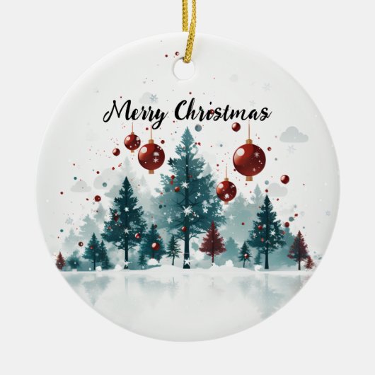 ❄️ Whimsical Winter Wonderland Ornament 🎄 (Vorne)