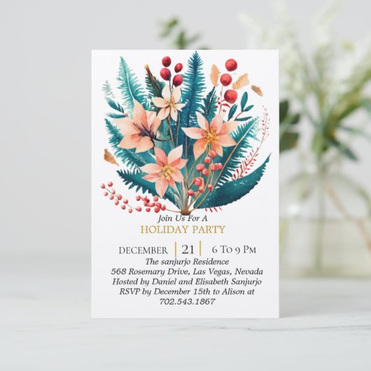 Whimsical Winter Wonderland: Personalisieren Sie I Einladung (Stehend Vorderseite)