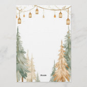 Whimsical Winter Woodland Birthday Invitation Einladung (Rückseite)