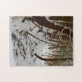 Whimsical Wintry Wooded Creek Bed Scene Puzzle (Horizontal)