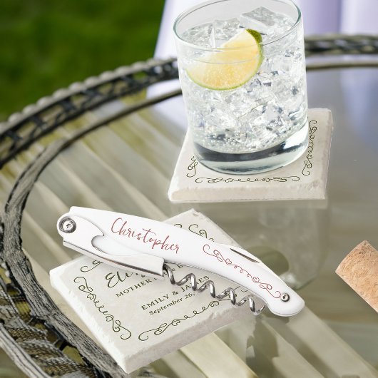 Whimsical Wirbel Doodle jede Colour Wedding Party Kellnermesser