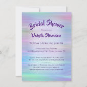 Whimsical Wisps | Holo Fairy Ombre Regenbogendusch Einladung (Vorderseite)