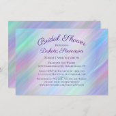 Whimsical Wisps | Holo Fairy Ombre Regenbogendusch Einladung (Vorne/Hinten)