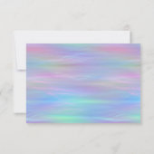 Whimsical Wisps | Holo Fairy Pastel Rainbow Entree RSVP Karte (Rückseite)