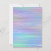 Whimsical Wisps | Holo Fairy Pastel Rainbow Foto Dankeskarte (Rückseite)