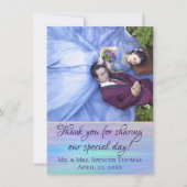 Whimsical Wisps | Holo Fairy Pastel Rainbow Foto Dankeskarte (Vorderseite)