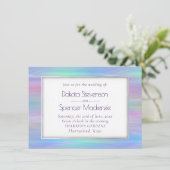 Whimsical Wisps | Holo Fairy Pastel Rainbow Ombre Einladung (Stehend Vorderseite)