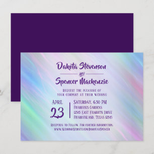 Whimsical Wisps Holo Fairy Pastel Rainbow Ombre Einladung