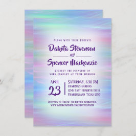Whimsical Wisps | Holo Fairy Pastel Rainbow Ombre Einladung