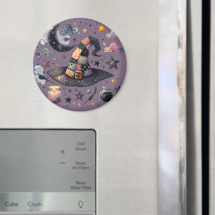 Whimsical Witch Hat und Himmelsmagie Magnet