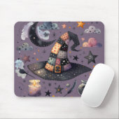 Whimsical Witch Hat und Himmelsmagie Mousepad (Mit Mouse)