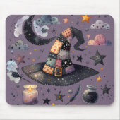 Whimsical Witch Hat und Himmelsmagie Mousepad (Vorne)