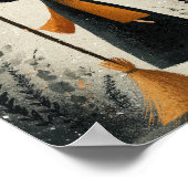 Whimsical Witch Illustration Halloween Kinderzimme Poster (Ecke)