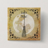 Whimsical Witchy Full Moon Button (Vorderseite)