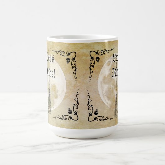 Whimsical Witchy Full Moon Kaffeetasse (Mittel)