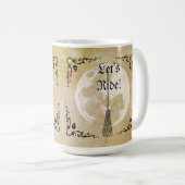 Whimsical Witchy Full Moon Kaffeetasse (VorderseiteRechts)