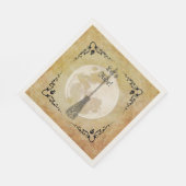 Whimsical Witchy Full Moon Serviette (Ecke)