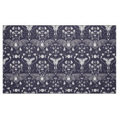 Whimsical Witchy Wicca Bat Moth Moon Pilz Blau Stoff (Fat Quarter (45,7 x 55,9 cm))