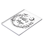 Whimsical Witchy Wiccan Herb Magic Halloween Notizblock (Linke Seite)