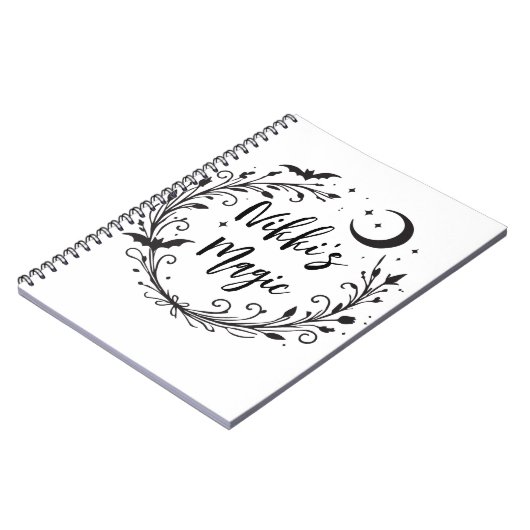 Whimsical Witchy Wiccan Herb Magic Halloween Notizblock (Linke Seite)