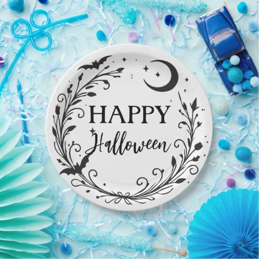 Whimsical Witchy Wiccan Herb Magic Halloween Pappteller (Party)