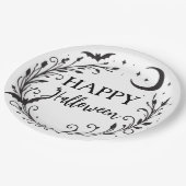 Whimsical Witchy Wiccan Herb Magic Halloween Pappteller (Schrägansicht)