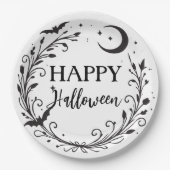 Whimsical Witchy Wiccan Herb Magic Halloween Pappteller (Vorderseite)