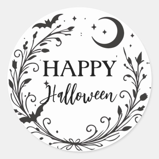 Whimsical Witchy Wiccan Herb Magic Halloween Runder Aufkleber (Vorderseite)