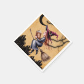 Whimsical Witz Broom Girl Geburtstagsparty Serviette (Ecke)