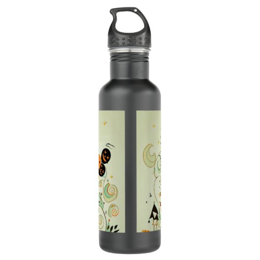 whimsical/witz/kürbis/fall edelstahlflasche (Rückseite)