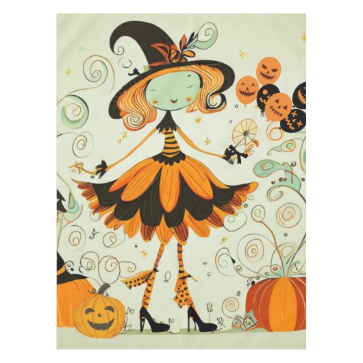 whimsical/witz/kürbis/fall tischdecke (Vorderseite)