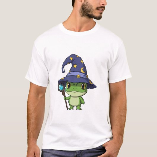 Whimsical Wizard Frog Character T-Shirt (Vorderseite)