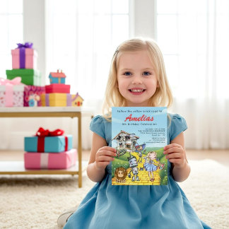 Whimsical Wizard of Oz Geburtstagsfeier-Einladung Einladung