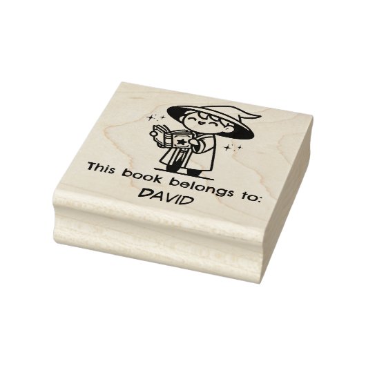 Whimsical Wizard "This Book gehört zu" Gummistempel (Stempel)