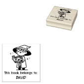 Whimsical Wizard "This Book gehört zu" Gummistempel (Stempel)