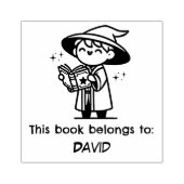 Whimsical Wizard "This Book gehört zu" Gummistempel (Prägung)