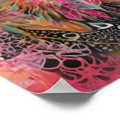 Whimsical Wolf Portrait Poster (Ecke)