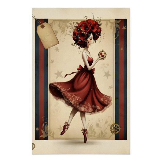 Whimsical Woman, Vintage Poster (Vorderseite)