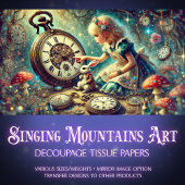 Whimsical Wonderland beobachtet Toadstools Decoupa Seidenpapier