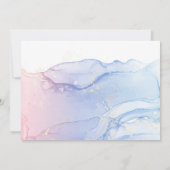 Whimsical Wonderland Blue Penguin Baby Duschjunge Dankeskarte (Rückseite)