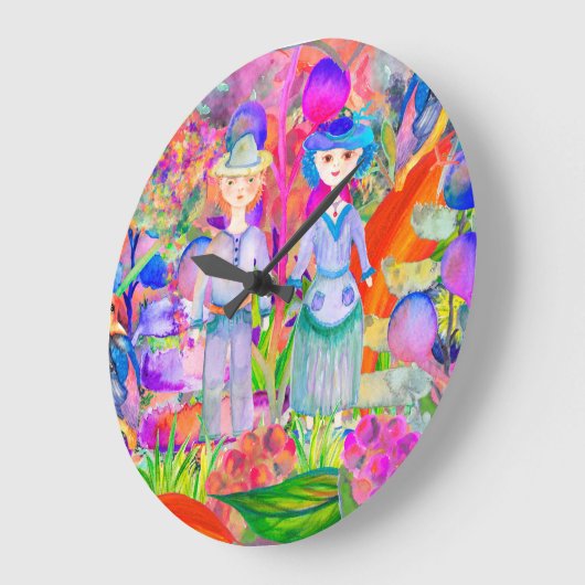 WHIMSICAL WONDERLAND GARDEN GROßE WANDUHR (Winkel)
