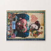 Whimsical Wonderland: Königin der Herzen-Collage Puzzle (Horizontal)