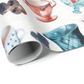 Whimsical Wonderland Tea Party Pattern Geschenkpapier (Rolleneckpunkt)