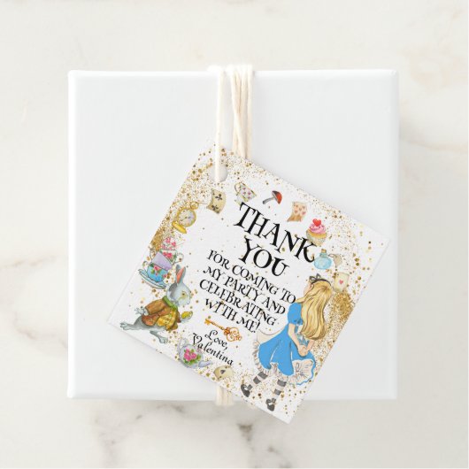 Whimsical Wonderland Tee Party Alice Rabbit Geschenkanhänger (Beispiel)