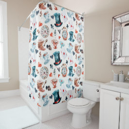 Whimsical Wonderland Teeparty-Muster Duschvorhang
