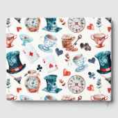 Whimsical Wonderland Teeparty-Muster Gästebuch (Rückseite)